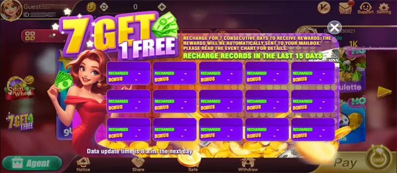 Daily bonuses and login rewards